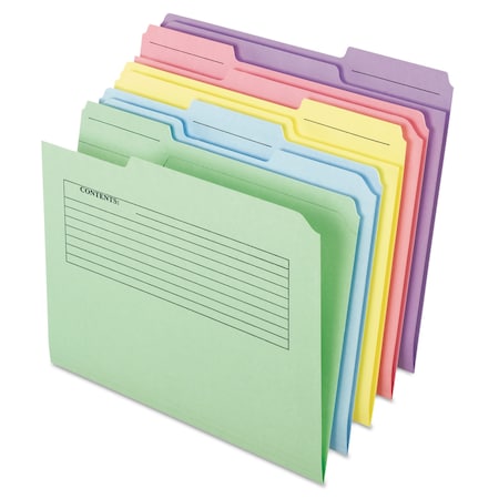 Pendaflex Printed Notes Folder, 1/3-Cut Tabs, Letter Size, Assorted, 30PK 45269